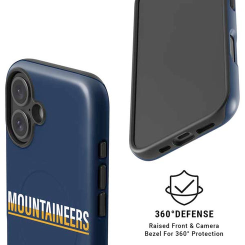 West Virginia University Blue Wood Floor iPhone 16 Plus Magsafe Impact Case
